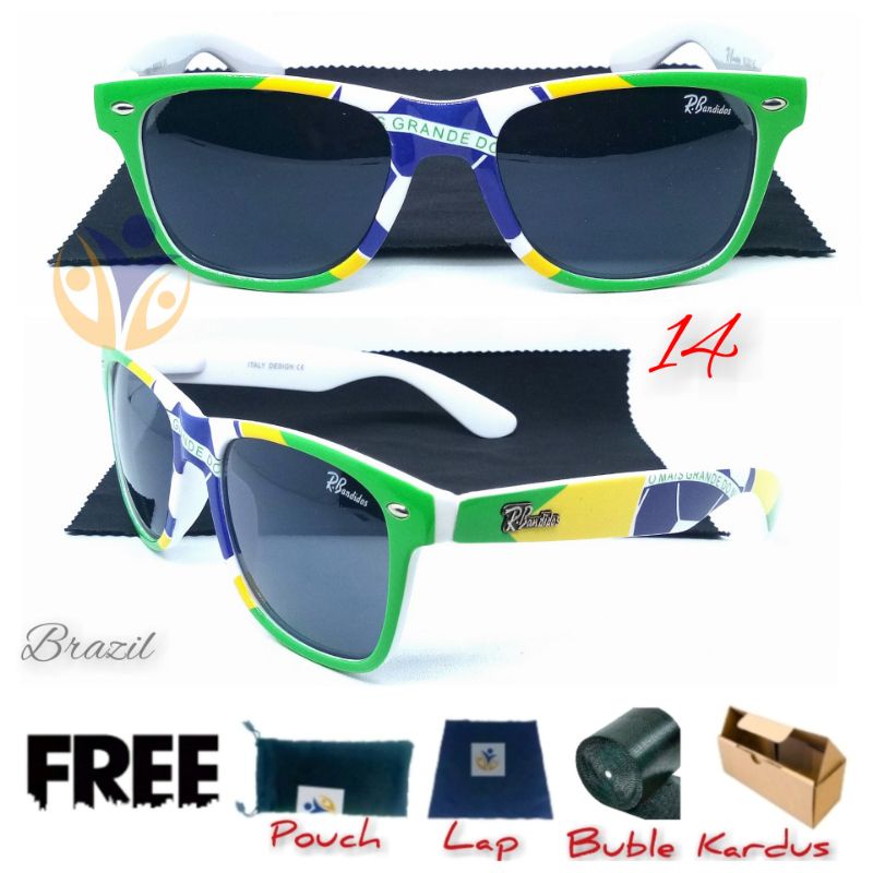 Kacamata bola piala dunia fans club flag uv protect