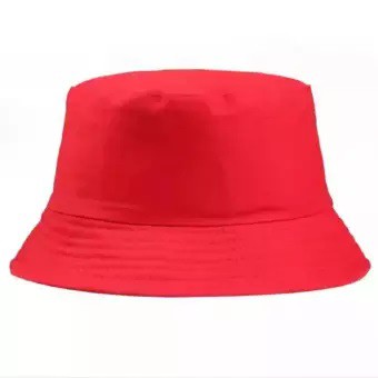Topi Bucket Bulak Balik / Bahan Dobel Bisa Bolak-Balik-Merah