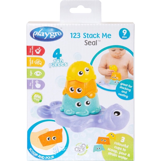 Playgro 123 Stack Me Seal/Mainan Motorik