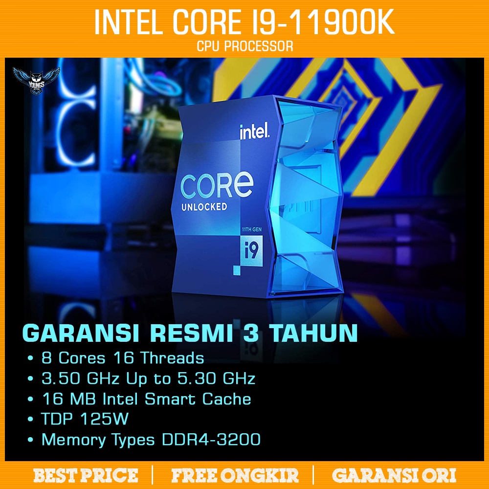 Intel Core i9 11900K Box | 5.3GHz 8C 16T | Gen 11 LGA1200 Rocket Lake