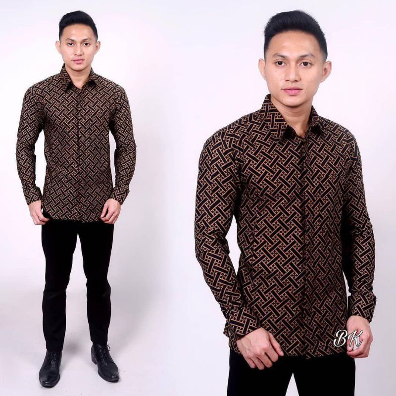 KEMEJA BATIK LENGAN PANJANG TERVIRAL DI SHOPEE ORIGINAL NO KW READY SERAGAM HARGA GROSIR