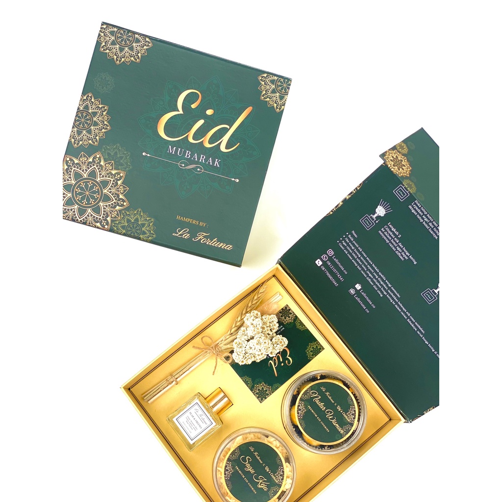 EID MUBARAK EDITION HAMPERS LEBARAN - LA FORTUNA REED DIFFUSER 50ml HAMPERS | HAMPERS LEBARAN | BINGKISAN LEBARAN | PEWANGI PENGHARUM RUANGAN | AROMATHERAPY