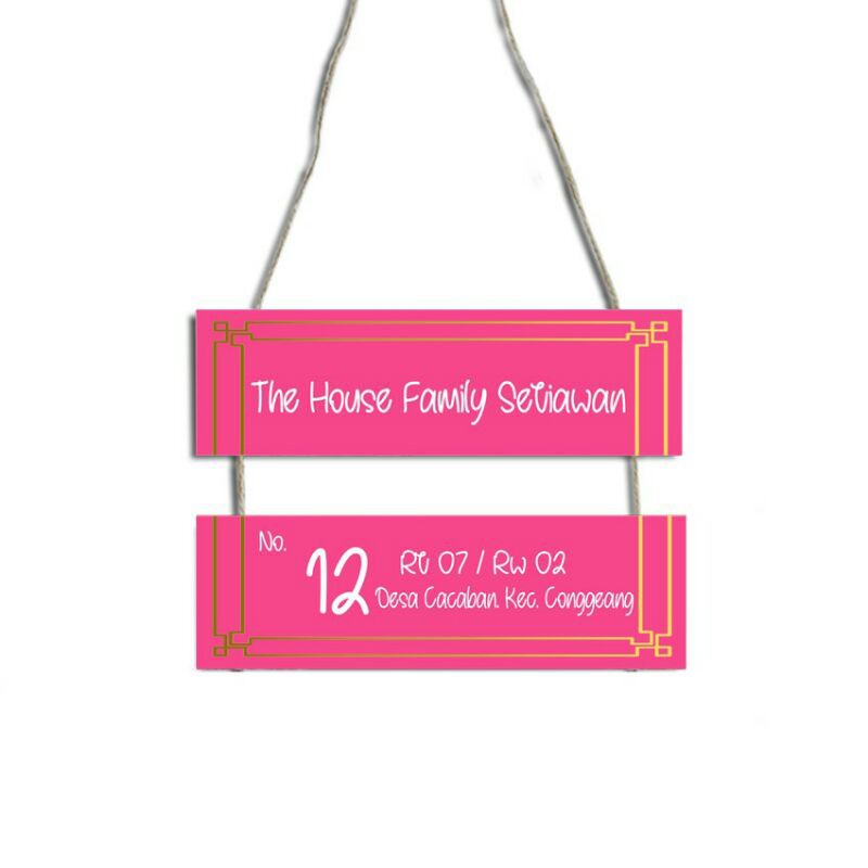 

papan nama papan alamat rumah bisa custom warna dan tulisan