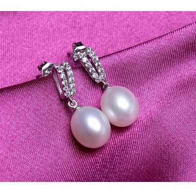 Anting Korea Jepit Mutiara Air Tawar ASLI S925 import premium quality - A020