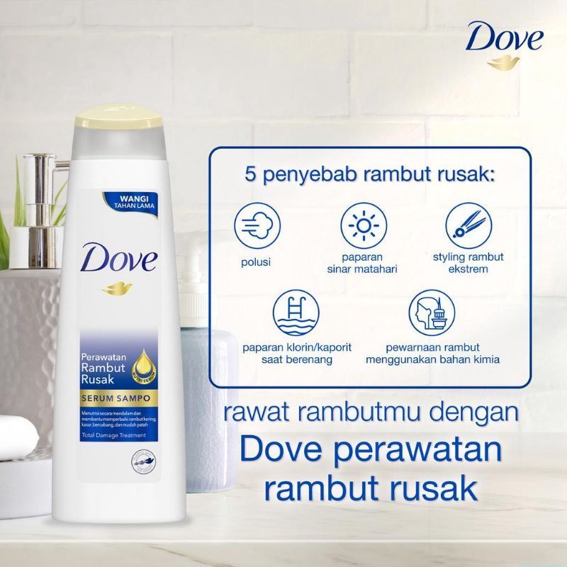 Dove Shampoo Serum Perawatan Rambut Rusak 680ml