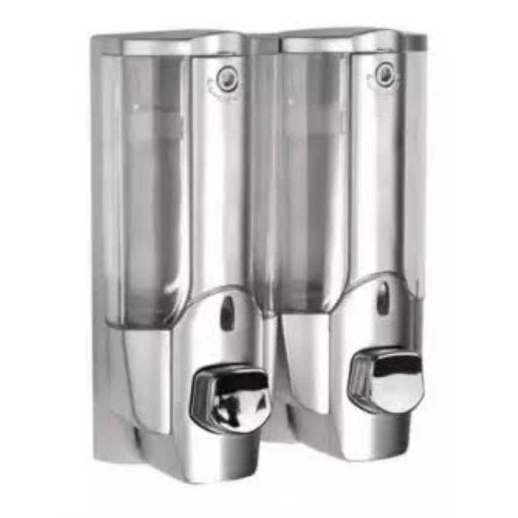 Dispenser sabun 2 tabung / tempat sabun 2 tabung