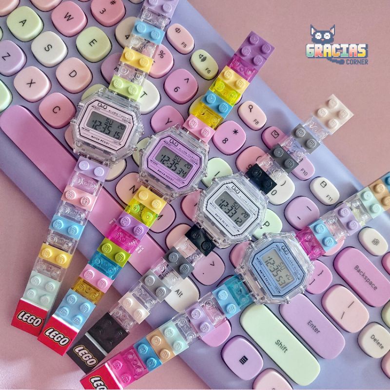 Jual REKOMENDASI QNQ CRYSTAL CLEAR JAM TANGAN LEGO QQ LEGO WATCH