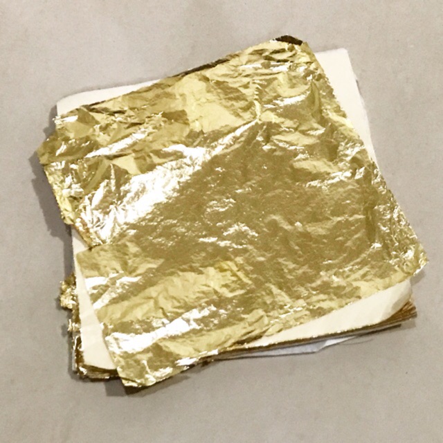 GOLD LEAF / kertas gilding foil paper emas silver perak slime hiasan