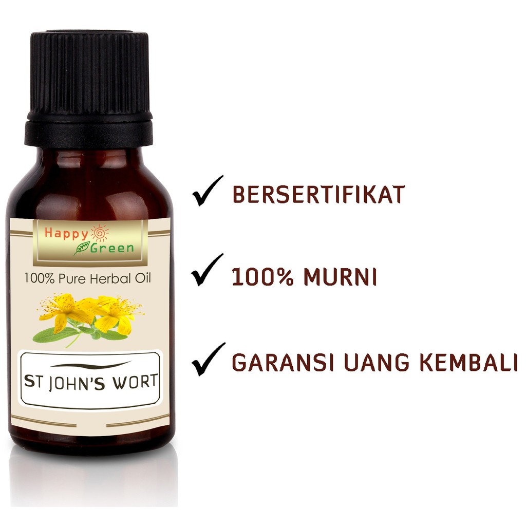 Bersertifikat Happy Green St. John's Wort Oil - Minyak St John Wort