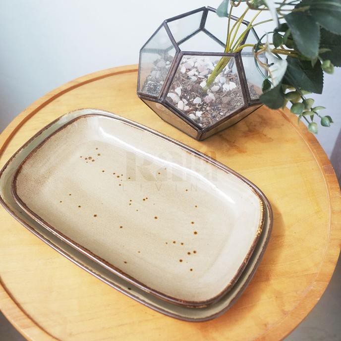 ROSI Piring Saji - Piring Rustic Brown - M