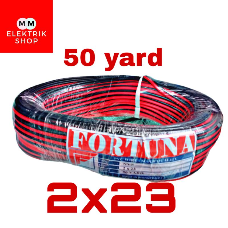 Kabel Nyz 2X23 Kabel Merah Hitam 50 Yard Best Seller FORTUNA