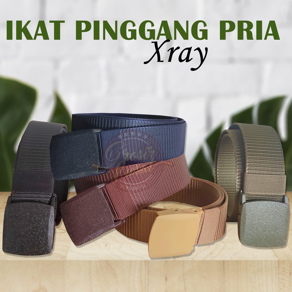 sabuk Ikat Pinggang Pria Anti X Ray Plastik Canvas Non Metal Automatic