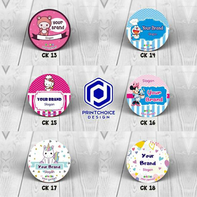 FREE DESAIN STIKER LABEL KAWAII / CUTE PRODUK MAKANAN / MINUMAN / SKINCARE