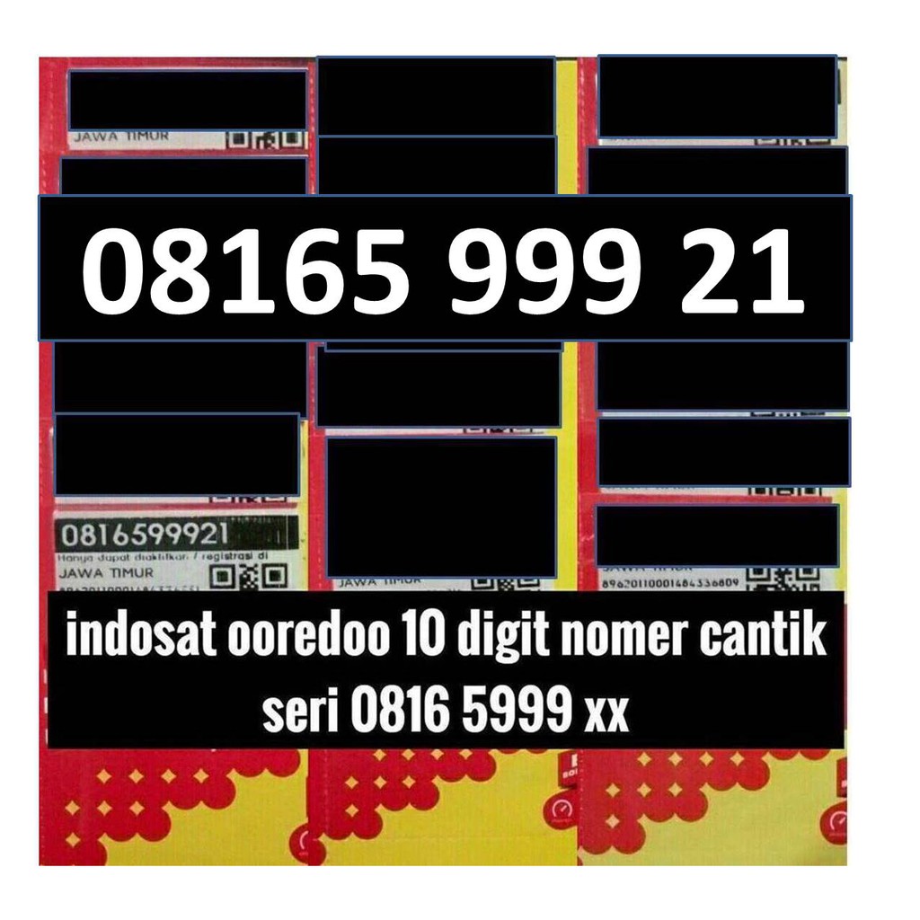 nomor / nomer cantik indosat ooredoo 10 digit rapih kartu perdana