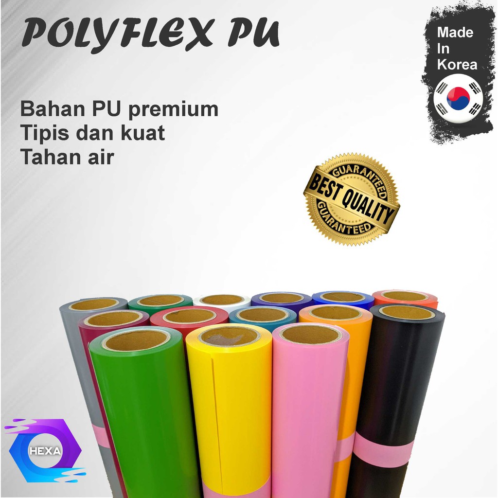 Jual Hexa Polyflex PU Korea per 1 m (Warna Dasar) | Shopee Indonesia