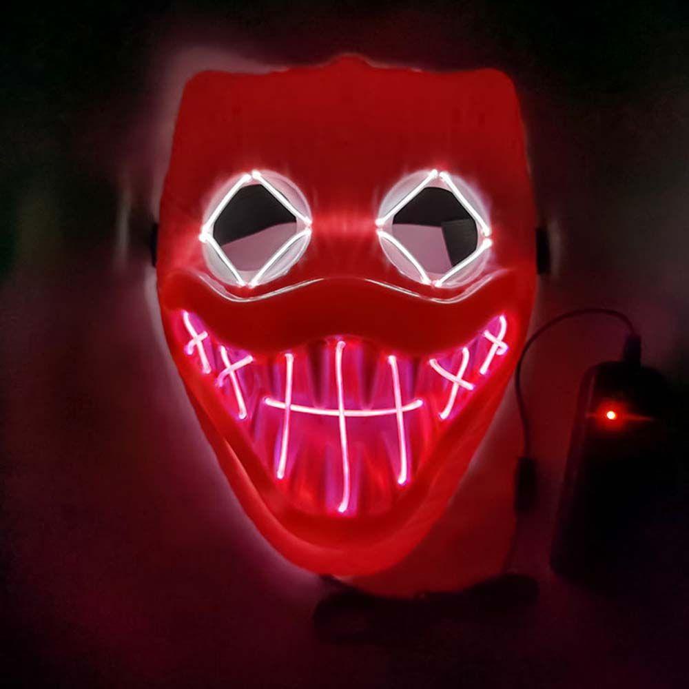 Lanfy Huggy Wuggy Mask Masquerade Party Pesta Dansa Lucu Party Props Party Mask Props Cosplay Mask Luminous Mask Game Pinggiran Topeng Penuh Wajah Topeng Halloween