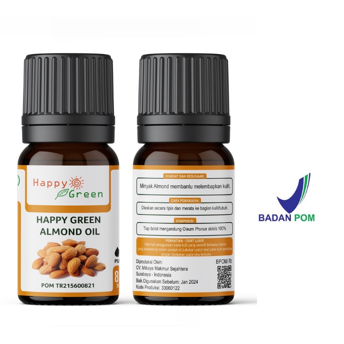 BPOM Approved 100% PURE Almond Oil - Minyak Almond Cosmetic Grade Murni Garansi Uang Kembali