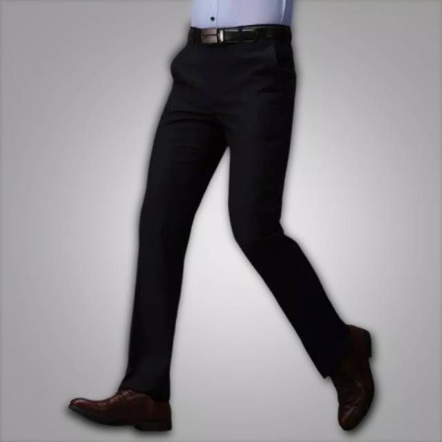 Celana Formal Pria Kerja Panjang Slimfit Hitam Size 27-38 Caldin Bahan Kain Teflon Murah bisa cod