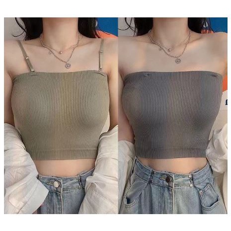 RSB BR196 Tanktop bra Kemben Singlet Crop Tali bisa di lepas Pakaian dalam wanita sexy