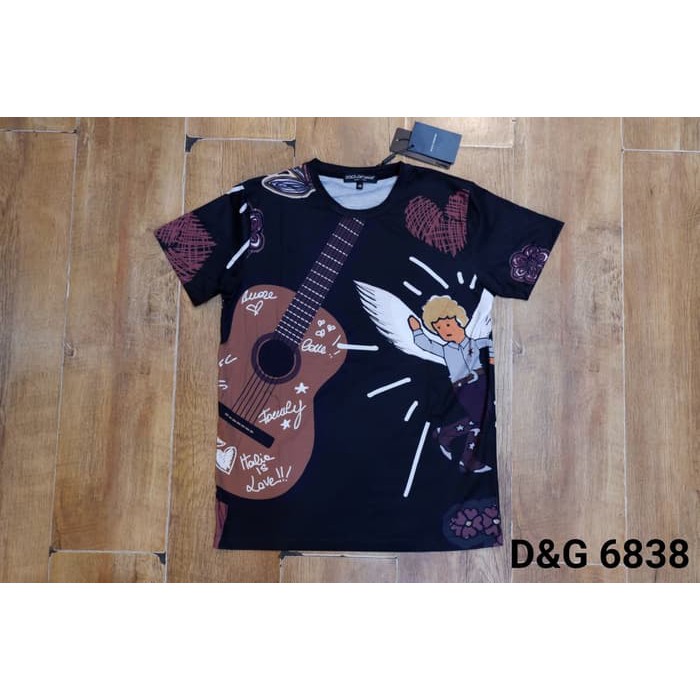 kaos oblong dolce & gabbana black SICILIAN WESTERN mirror quality UNISEX