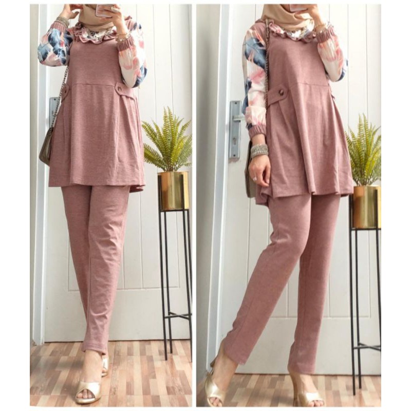 Setelan celana wanita bahan codoray slup import ukuran allsize fit xxl ld 115-120