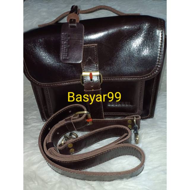 TAS KAMERA KULIT ASLI ORIGINAL BY ABEKANI TIPE CO-001 WARNA  dark brown  NEW