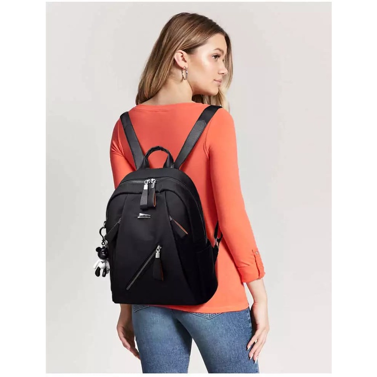 RH BAGS (COD) Tas Ransel Wanita Hangout Mewah Semi Kulit Gendong Wanita Terbaru Kekinian Fashion