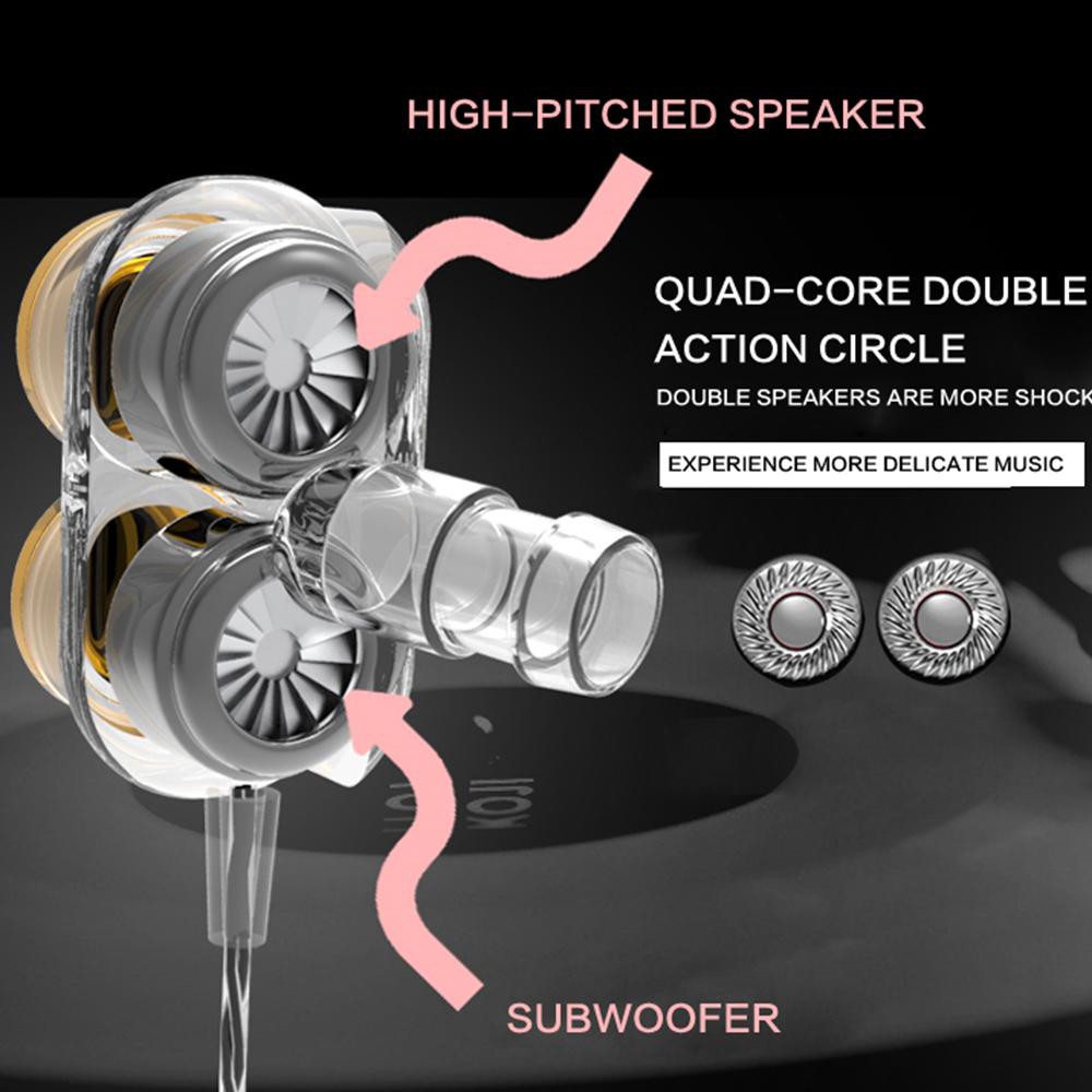 QKZ KD7 Earphone Headset Super Bass Dual Driver Gaming