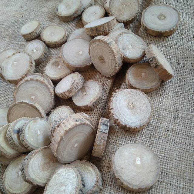 BC13 Bahan mahar craft kerajinan tangan wood slice