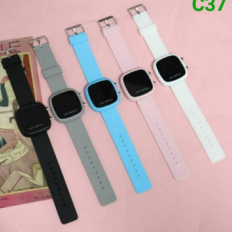 C ( C37 ) JAM TANGAN LED DEWASA MODEL OVAL / ORIGINAL {Tas31au22ᴿ}