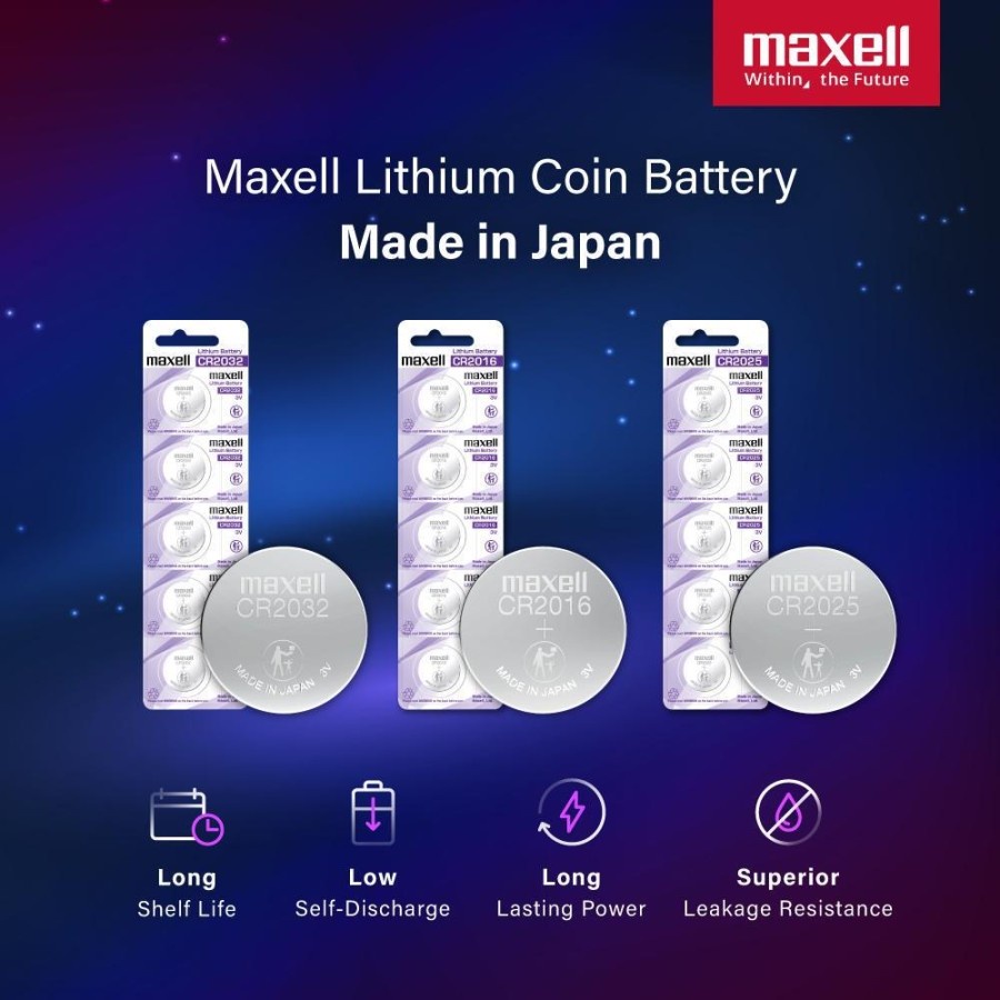 Baterai MAXELL CR2025 CR 2025 Lithium Original Japan | Baterai Jam Tangan Kalkulator Remote