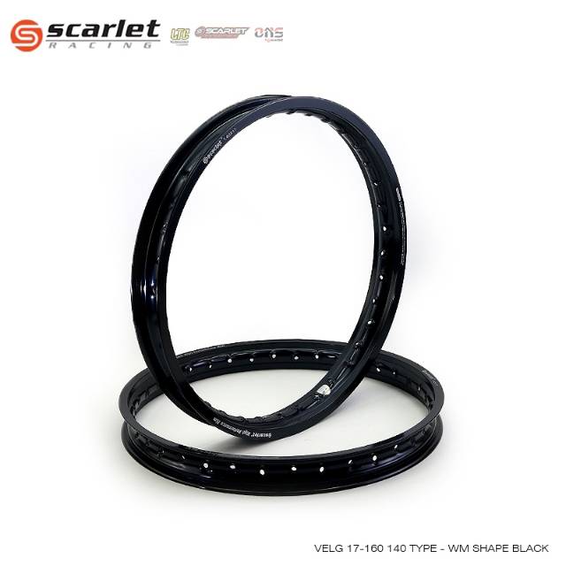 Velg almu scarlet racing ukuran 140 - 160 ring 17  velg set depan belakang 160 X 140 ring 17 scarlet