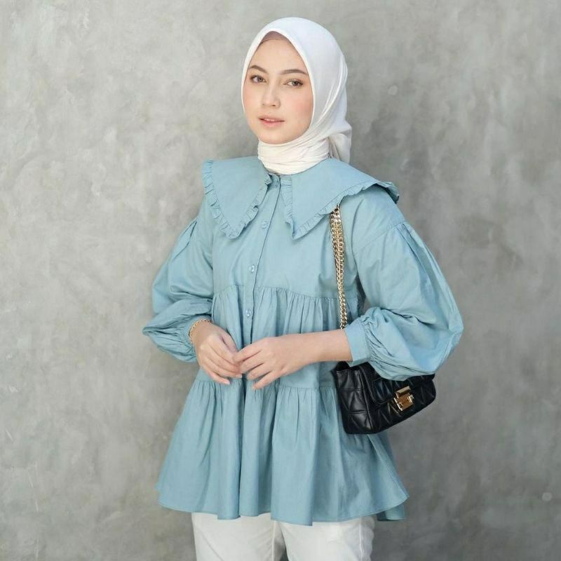 LAMIA BLOUSE ATASAN WANITA TREND FASHION KEKINIAN / ATASAN WANITA / KOREAN STYLE TERBARU 2022