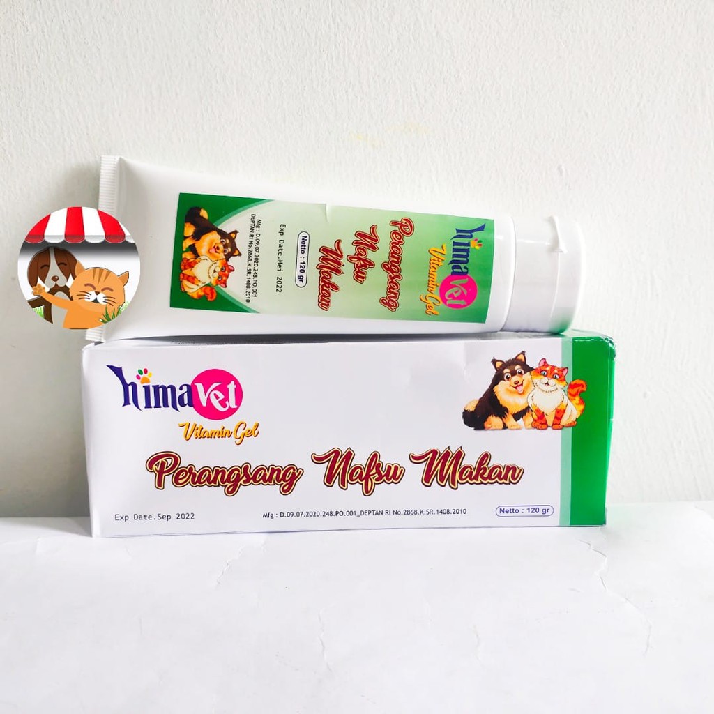 Hima Vet - 120gr Vitamin Gel Meningkatkan Nafsu Makan Anjing Kucing