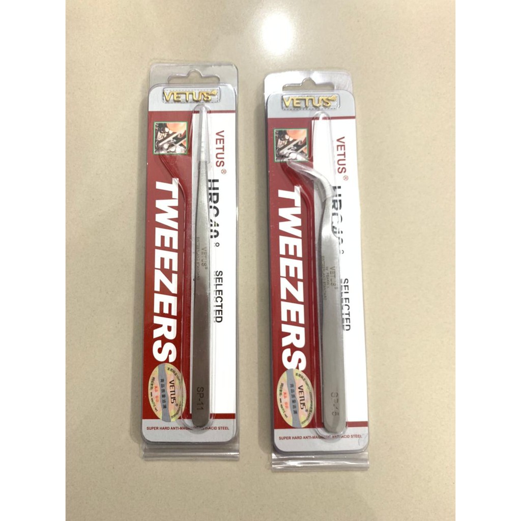 TWEEZER VETUS / PINSET Tajam SILVER bulu mata