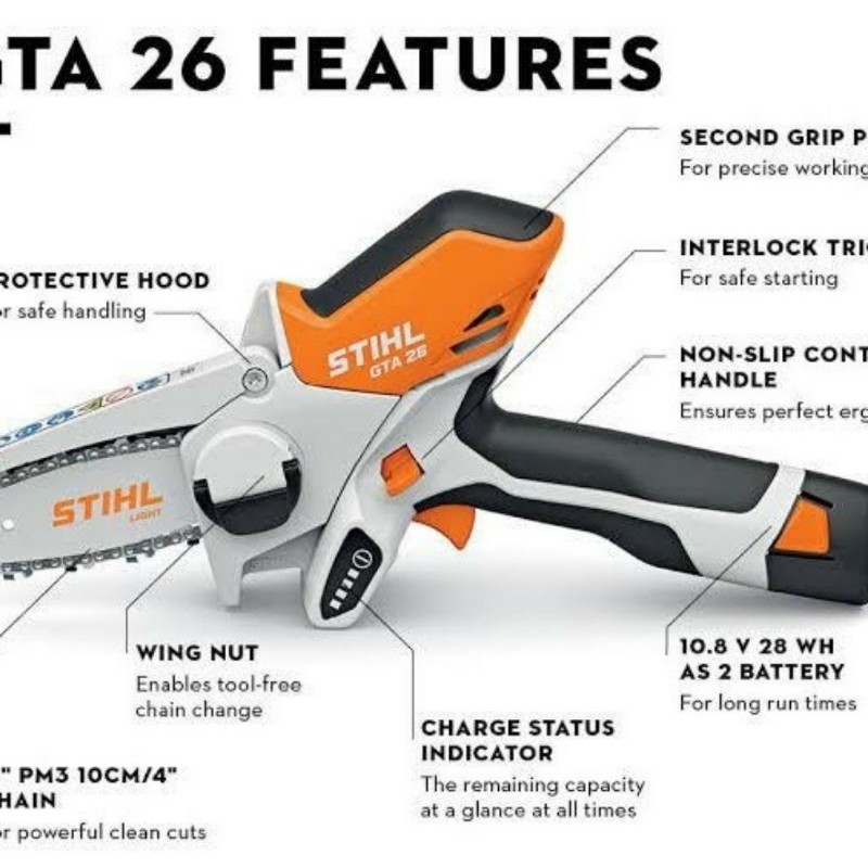 BIG PROMO SALE Mesin Potong Chainsaw STIHL GTA-26 Mini Cordles Pruner STIHL GTA-26 Original  Senso