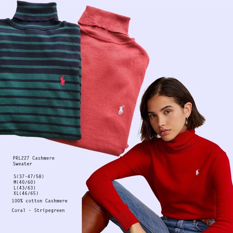 lovemecorner POLO RALPH LAUREN PRL CASHMERE SWEATER WANITA KNIT WEAR SWEATER RAJUT WANITA LIMITED ST
