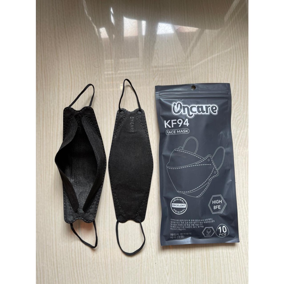 cod / masker / masker ful hitam   kf94 oncare / masker kf 94 disposable mask / kf94 / masker kesehatan isi 10pcs / masker