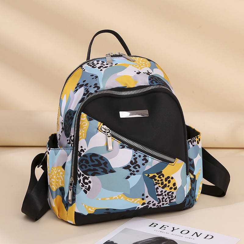 TAS RANSEL WANITA IMPORT ANTI AIR MOTIF BIRU ZESNIA TA670B2 BUNGA FASHION GENDONG BACKPACK PUNGGUNG SEKOLAH KEKINIAN KULIAH KERJA KOREA BRANDED REMAJA BATAM PREMIUM