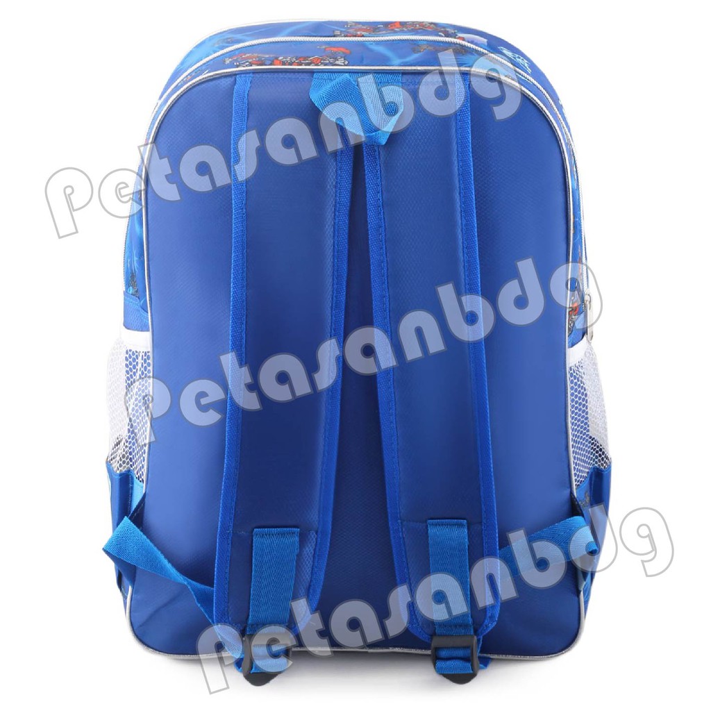 RTM - Tas Ransel Anak Laki Laki Karakter - Big Emboss - Tobot - Shield On + FREE Botol &amp; Lunchbox