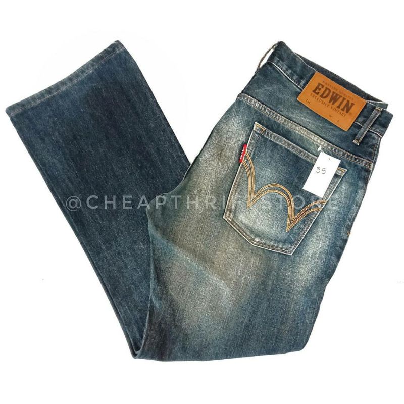 EDWIN CELANA JEANS PRIA - THRIFT BRANDED / SECOND / PRELOVED