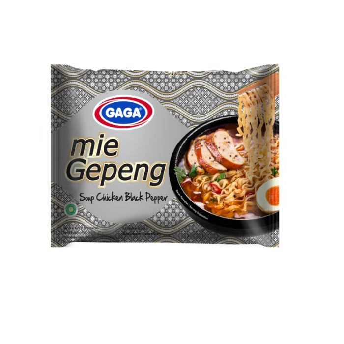 

Gaga Mie gepeng soup chicken black pepper 67g