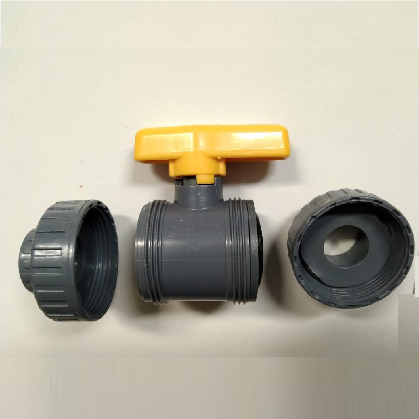 ONDA PVC BV WM Fitting Water Mur Valve Stop Kran Sambungan Pipa 1/2&quot; 3/4&quot;