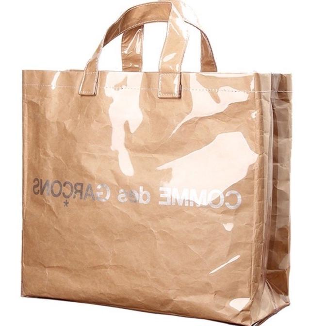 Comme Des Garcons Tote Bag Beige - ORIGINAL GUARANTEE 100% BAGUS