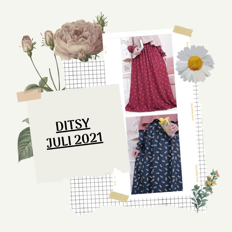 DITSY JULI 2021 LICCEA MAROON PINNEAPLE NAVY