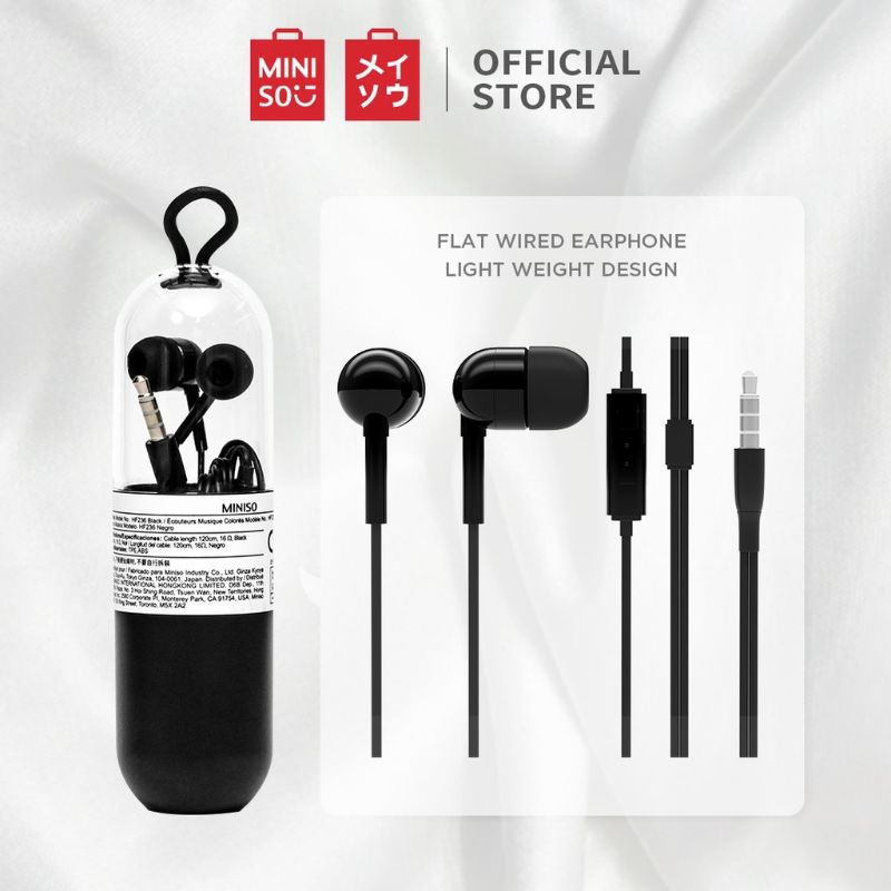 Miniso Music Earphone Colorful Capsule Headphones Noise Cancelling Awet