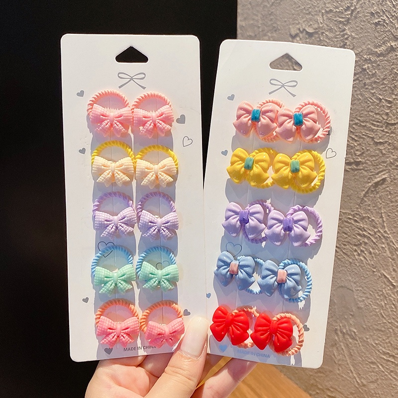 10pcs / Set Bandana Karet Resin Motif Kartun Lucu