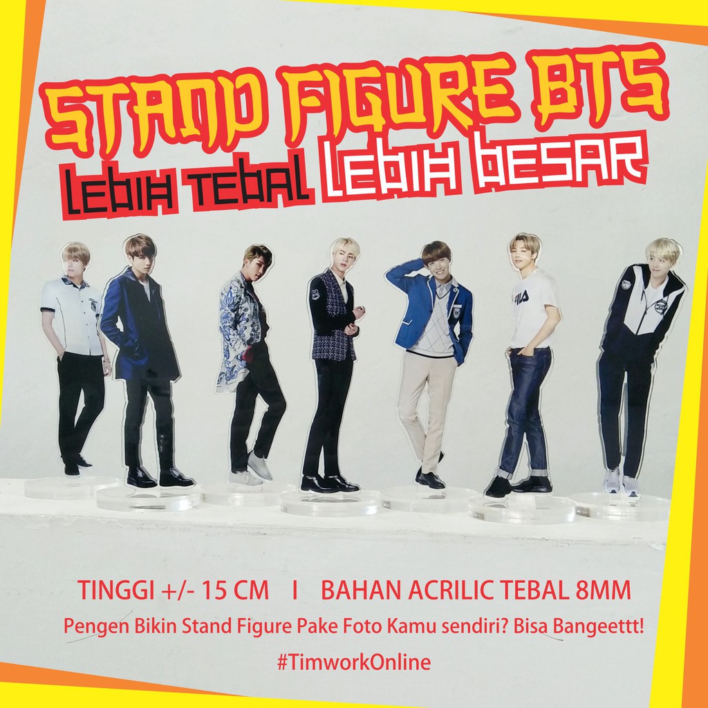 BISA COD KPOP ACTION FIGURE BTS BT21 ACRYLIC STAND JUNGKOOK V JIMIN AKRILIK