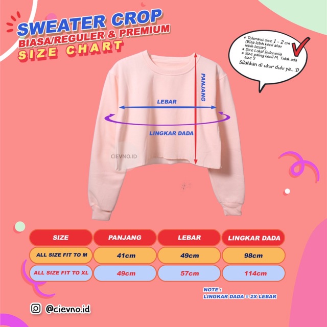 SWEATER CROP PREMIUM POLOS ALL SIZE &amp; BIG SIZE XL