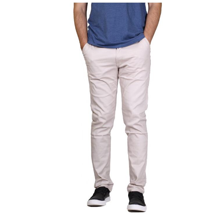  CELANA  PRIA SLIMFIT PANJANG CHINO  KERJA HARIAN HITAM MOCCA 